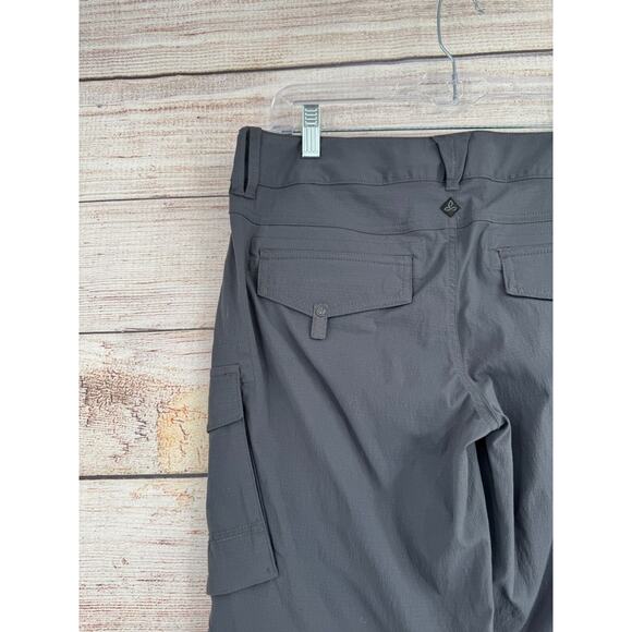 prAna Sage Cargo Hiking Convertible Pants Women's Size 8 Dark‎ Gray - Picture 4 of 14
